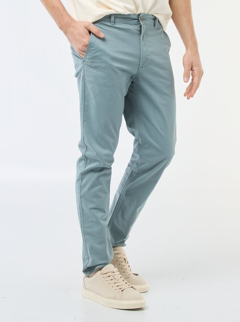 Pantalón chino slim Azul - Kiabi