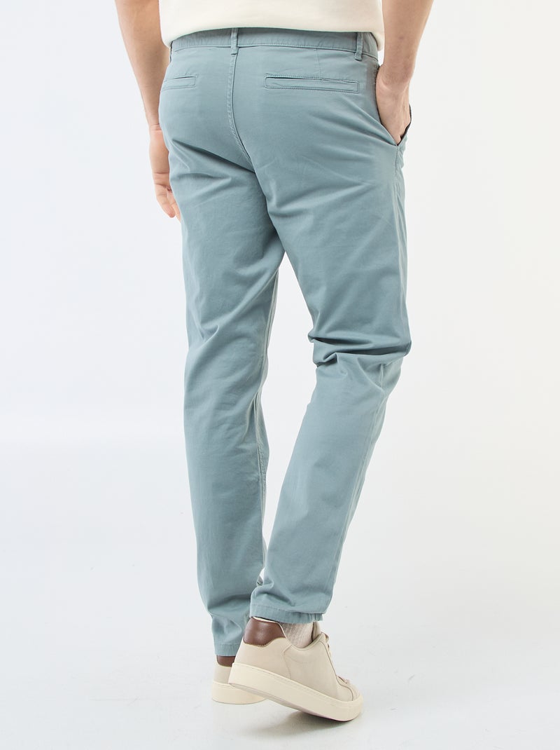 Pantalón chino slim Azul - Kiabi