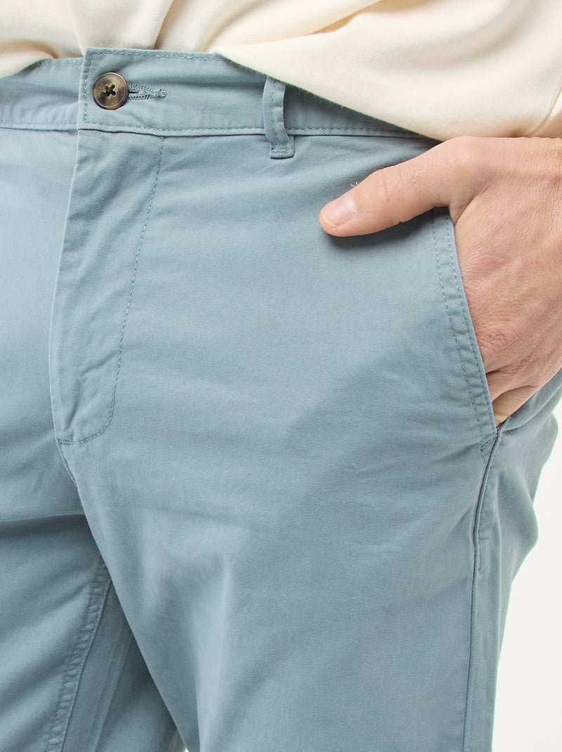 Pantalón chino slim Azul - Kiabi