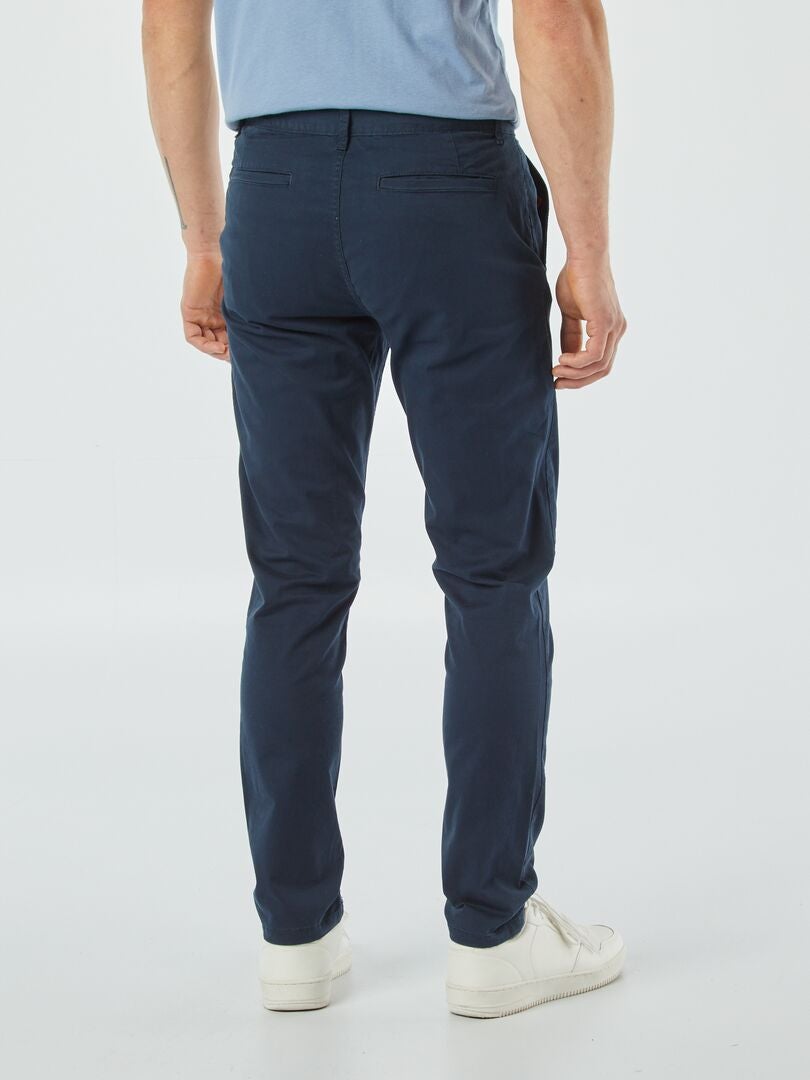 Pantalón chino slim azul - Kiabi