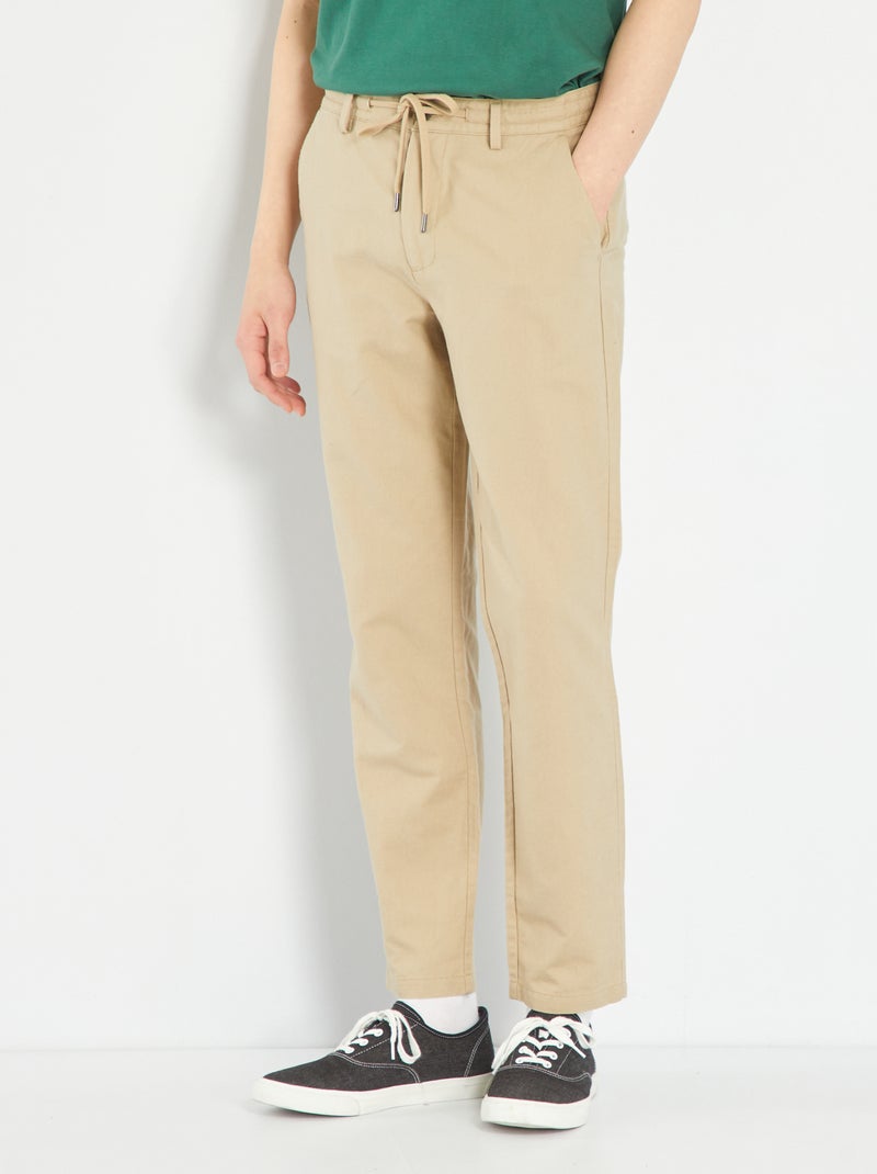 Pantalón chino slim BEIGE - Kiabi