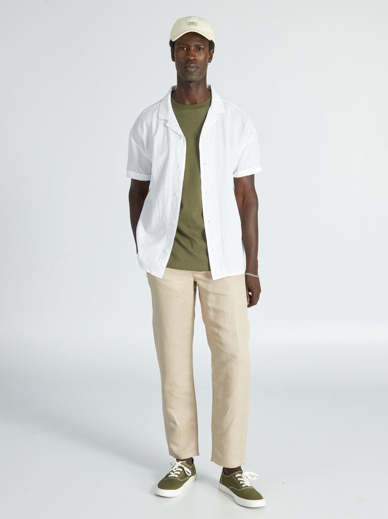 Pantalón chino slim beige - Kiabi