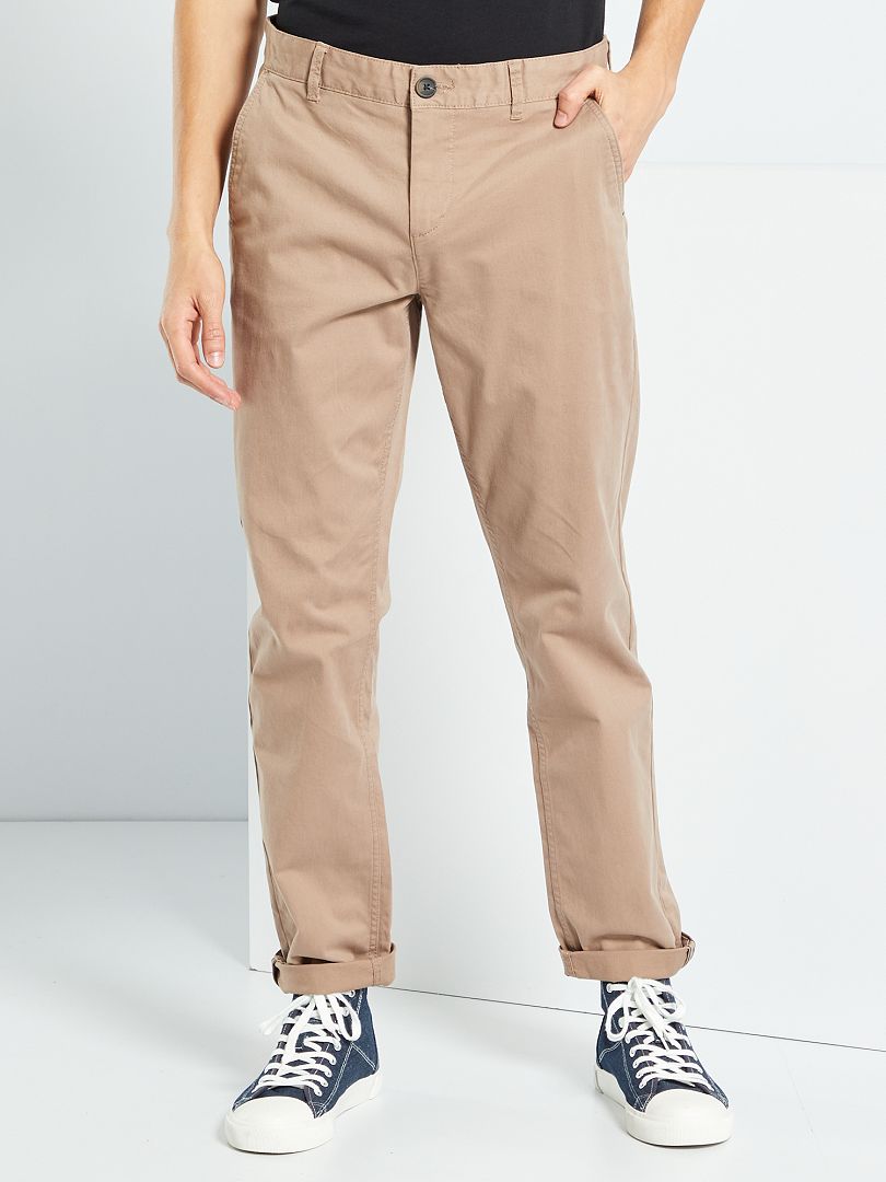 Pantalón chino slim BEIGE - Kiabi