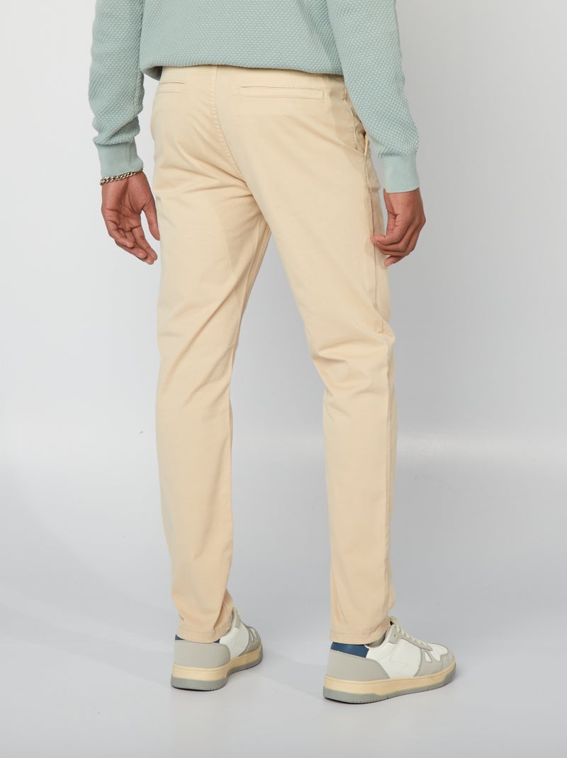 Pantalón chino slim BEIGE - Kiabi
