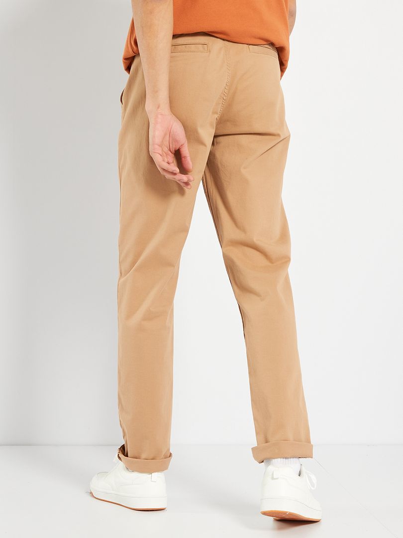 Pantalón chino slim beige - Kiabi