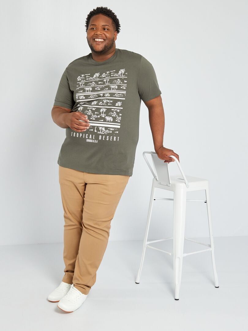 Pantalón chino slim BEIGE - Kiabi