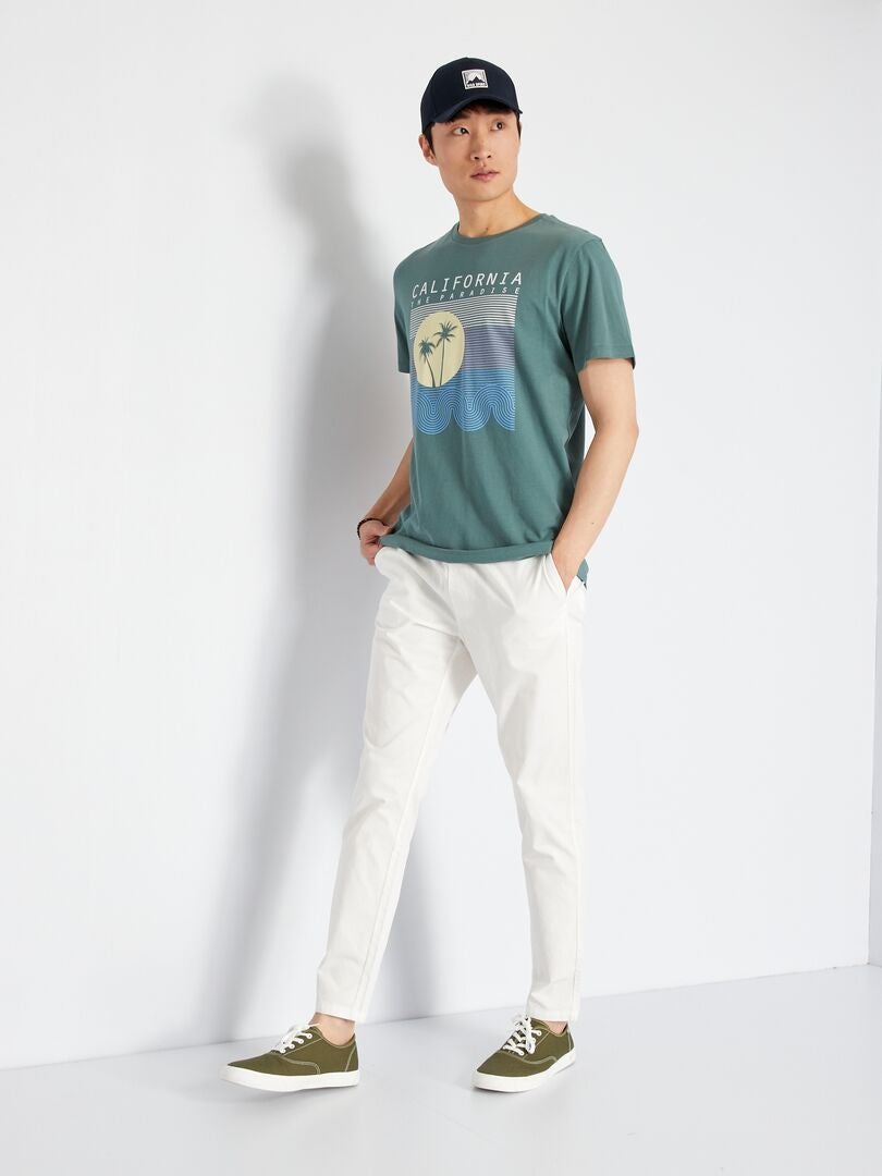 Pantalón chino slim Blanco Kiabi 20.00€