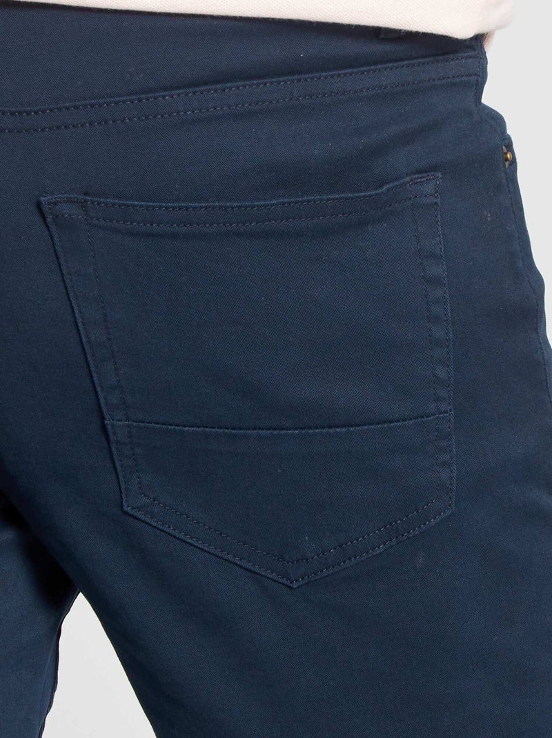 Pantalón chino slim con 5 bolsillos - L32 AZUL - Kiabi