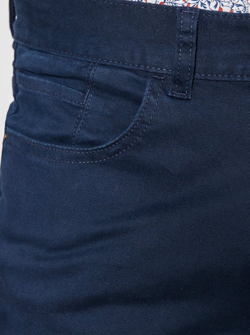Pantalón chino slim con 5 bolsillos - L32 AZUL - Kiabi