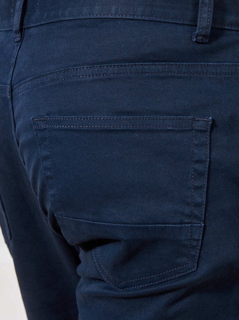 Pantalón chino slim con 5 bolsillos - L32 AZUL - Kiabi