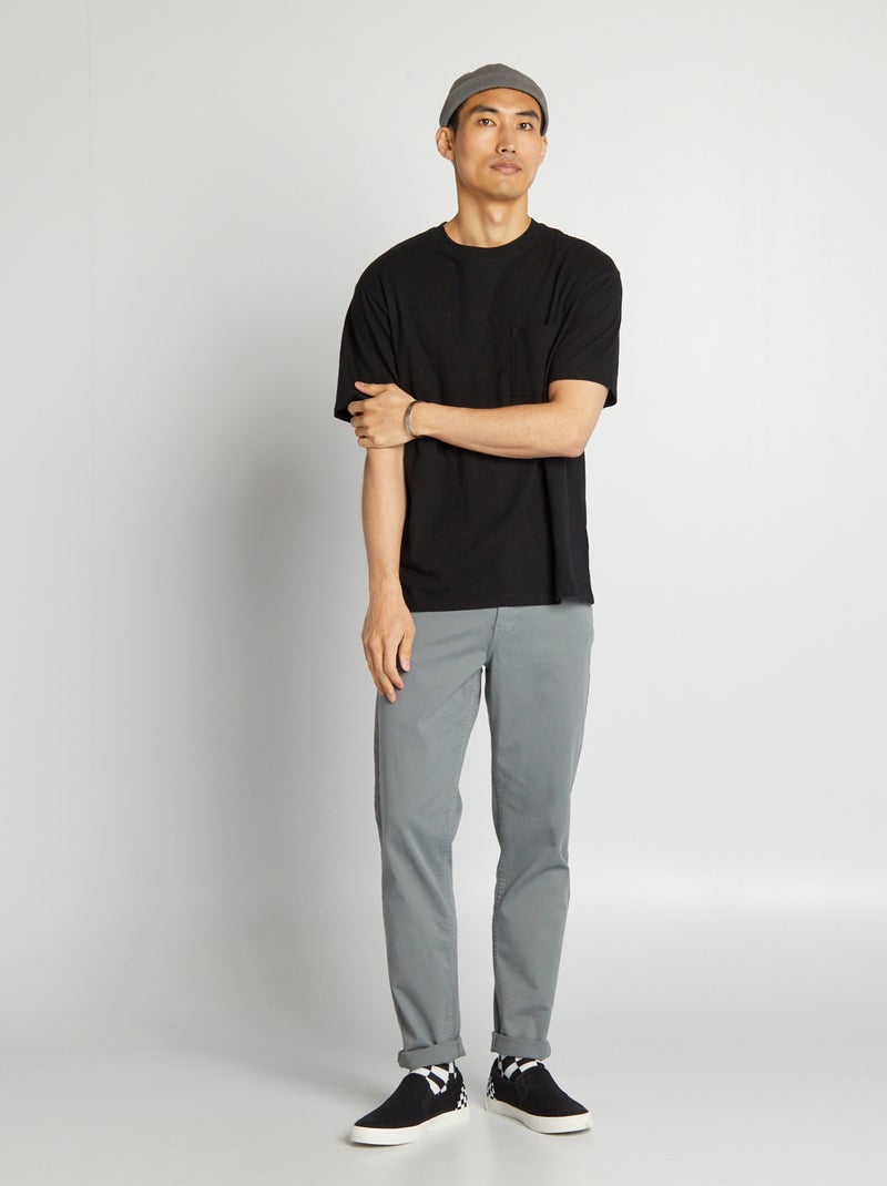 Pantalón chino slim con 5 bolsillos - L32 AZUL - Kiabi