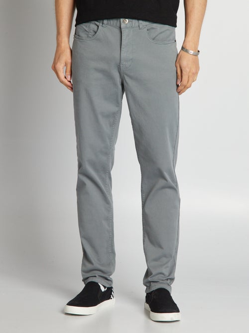 Pantalón chino slim con 5 bolsillos - L32 - Kiabi