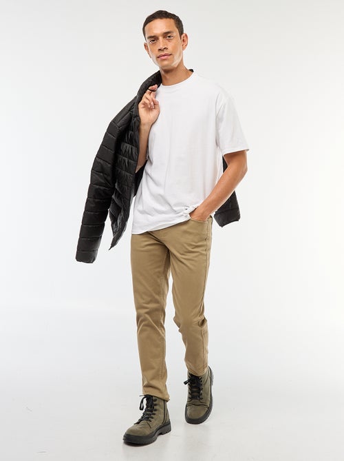 Pantalón chino slim con 5 bolsillos - L32 - Kiabi