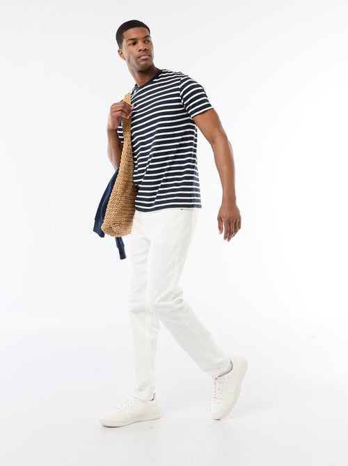 Pantalón chino slim con 5 bolsillos - L32 - Kiabi