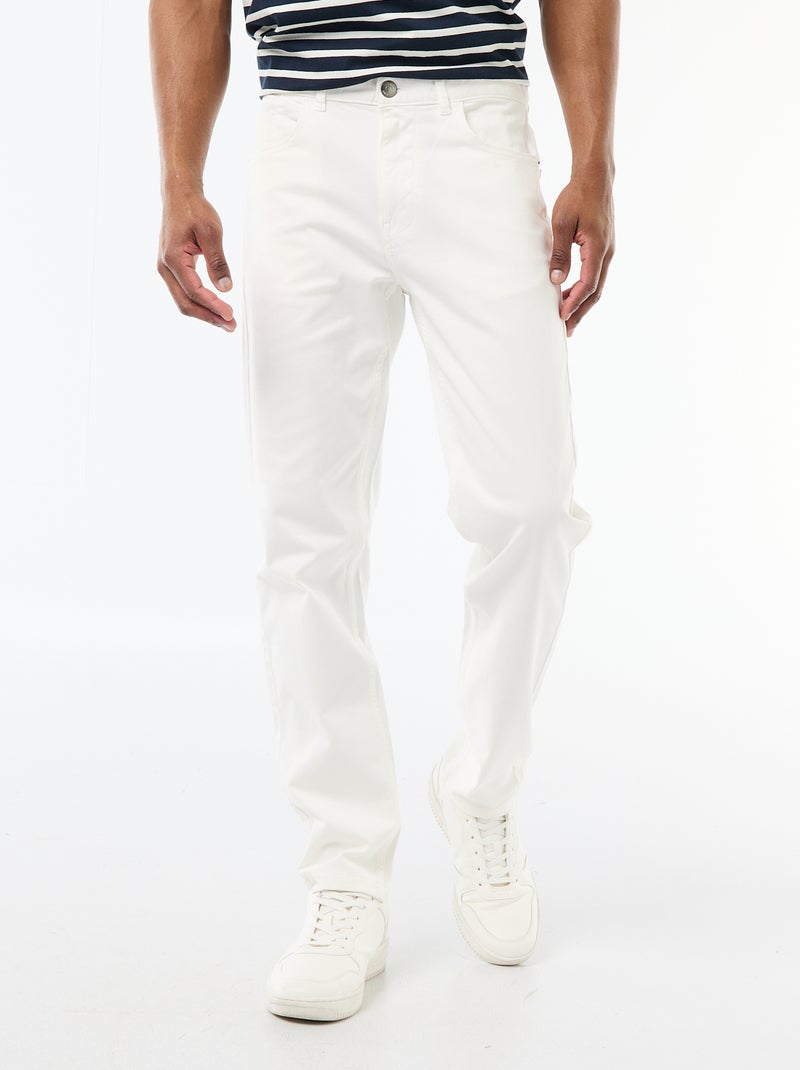 Pantalón chino slim con 5 bolsillos - L32 Beige - Kiabi