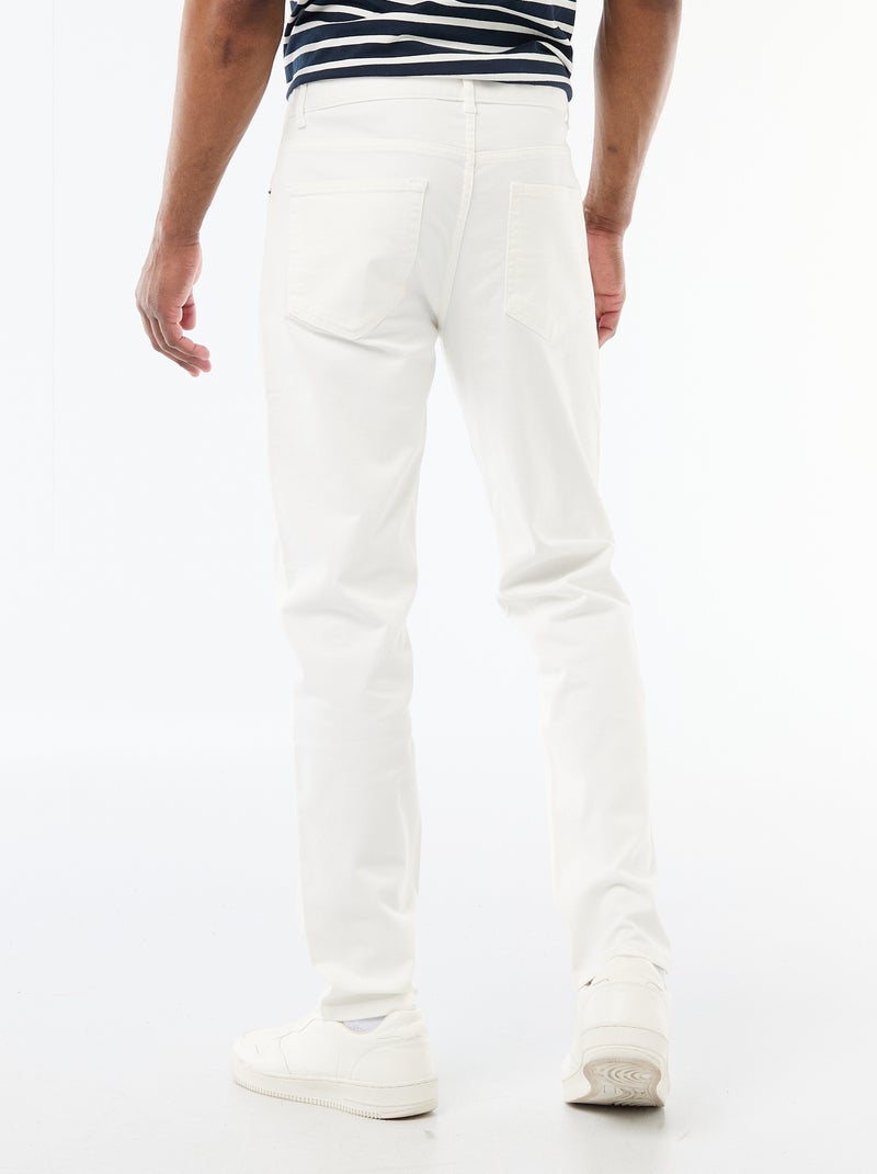 Pantalón chino slim con 5 bolsillos - L32 Beige - Kiabi