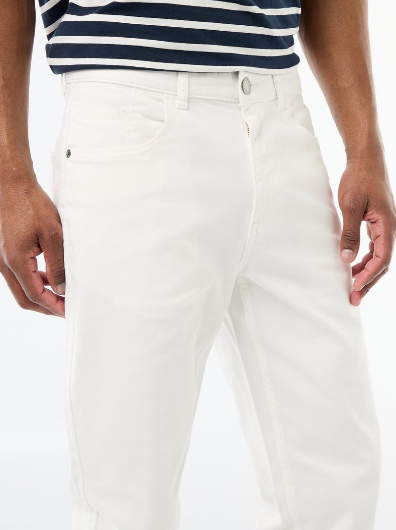 Pantalón chino slim con 5 bolsillos - L32 Beige - Kiabi