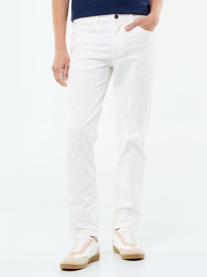 Pantalón chino slim con 5 bolsillos - L32 Beige - Kiabi
