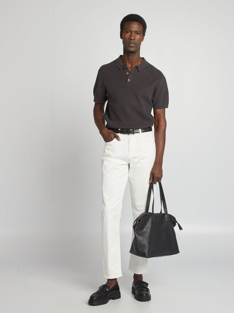 Pantalón chino slim con 5 bolsillos - L32 BLANCO - Kiabi