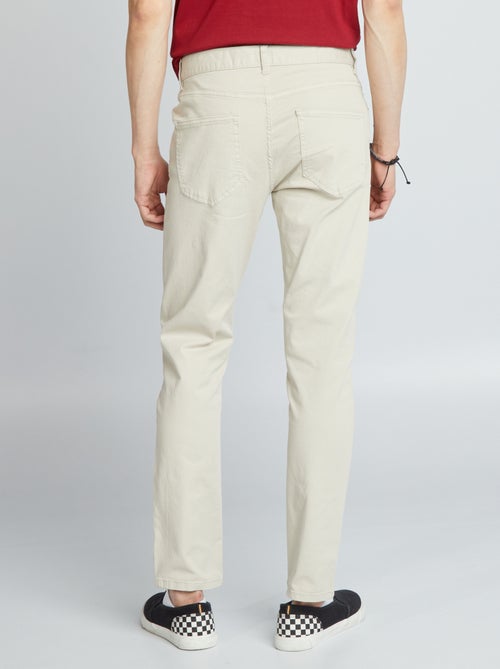 Pantalón chino slim con 5 bolsillos - L32 - Kiabi