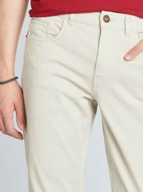 Pantalón chino slim con 5 bolsillos - L32 - Kiabi