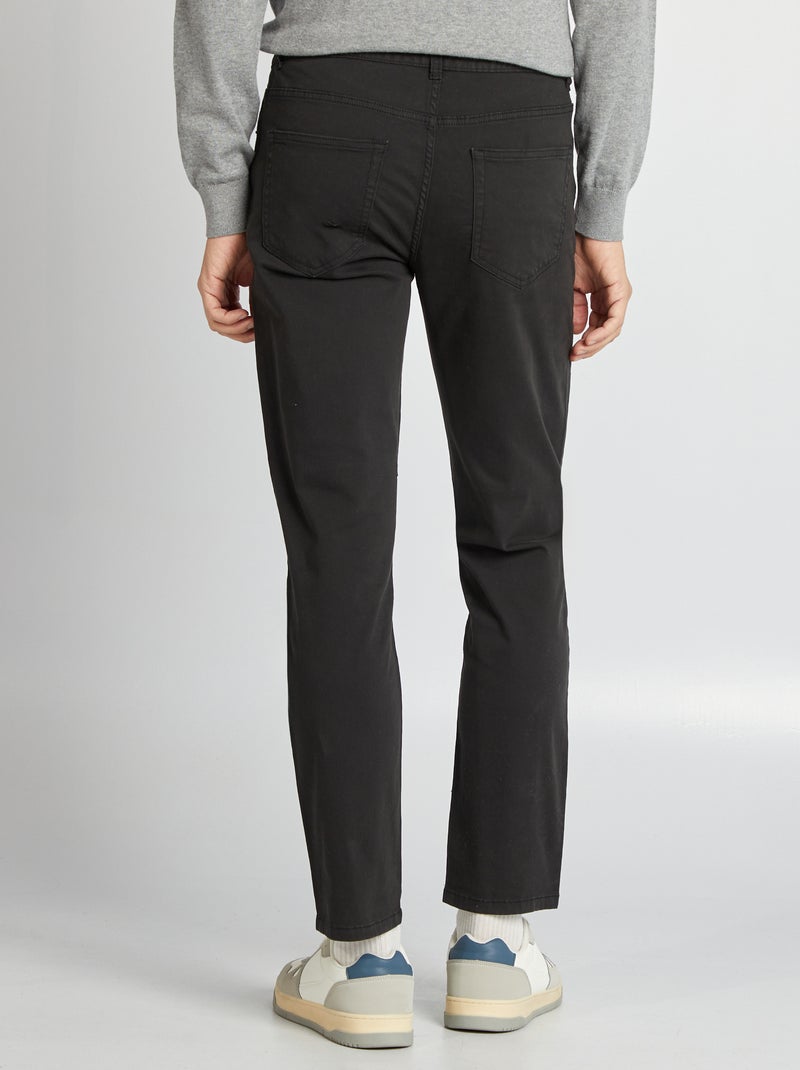 Pantalón chino slim con 5 bolsillos - L32 NEGRO - Kiabi