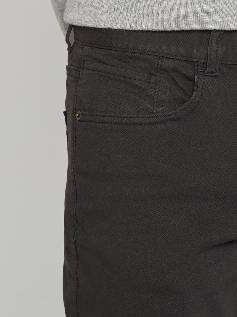 Pantalón chino slim con 5 bolsillos - L32 NEGRO - Kiabi