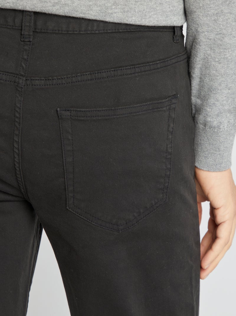 Pantalón chino slim con 5 bolsillos - L32 NEGRO - Kiabi