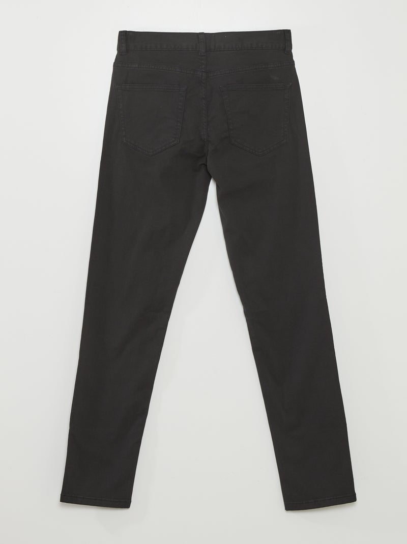 Pantalón chino slim con 5 bolsillos - L32 NEGRO - Kiabi