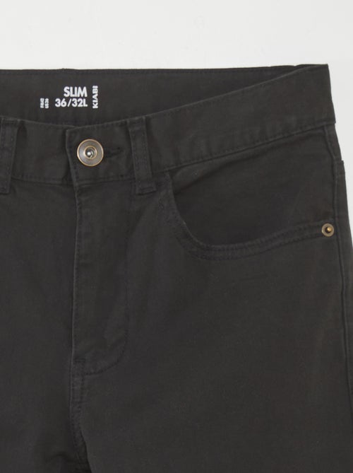 Pantalón chino slim con 5 bolsillos - L32 - Kiabi