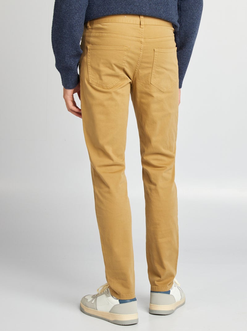 Pantalón chino slim con 5 bolsillos - L32 VERDE - Kiabi