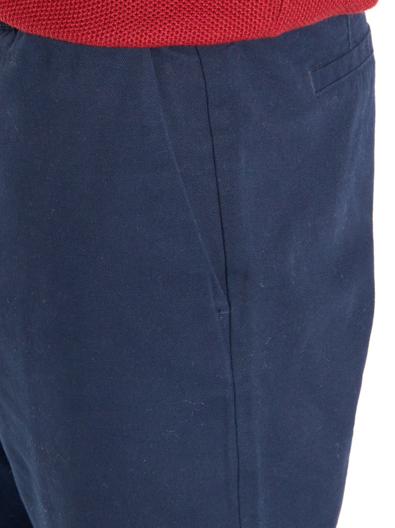 Pantalón chino slim corte jogger AZUL - Kiabi