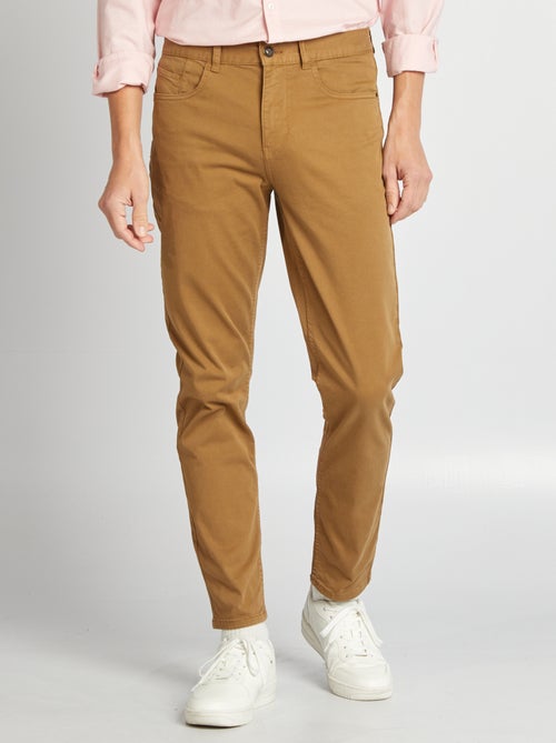 Pantalón chino slim de 5 bolsillos - L32 - Kiabi