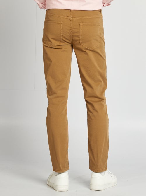 Pantalón chino slim de 5 bolsillos - L32 - Kiabi