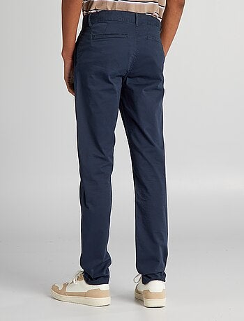 Pantalón chino slim de algodón puro L36 +1,90 m