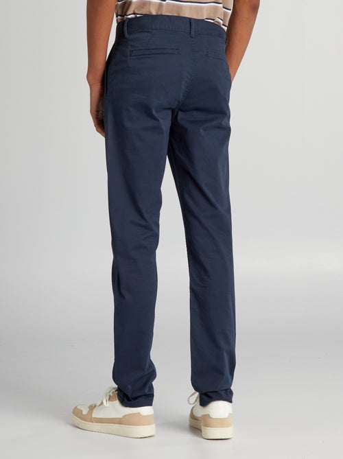 Pantalón chino slim de algodón puro L36 +1,90 m - Kiabi