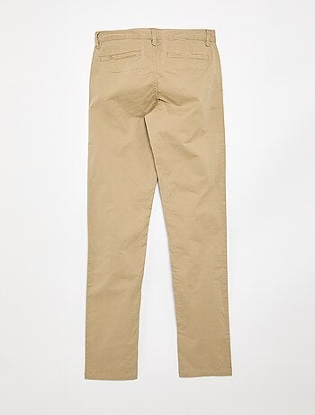 Pantalón chino slim de algodón puro L36 +1,90 m