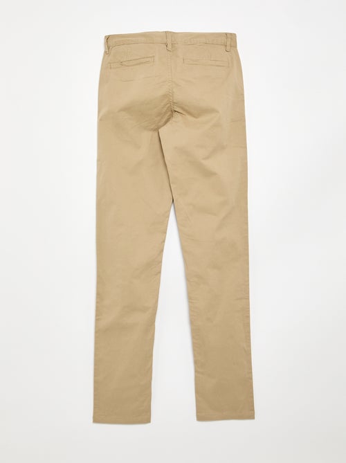 Pantalón chino slim de algodón puro L36 +1,90 m - Kiabi Pantalón chino slim de algodón puro L36 +1,90 m - Kiabi