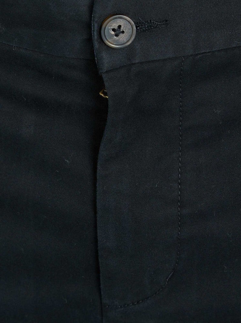 Pantalón chino slim de algodón puro L36 +1,90 m Negro - Kiabi