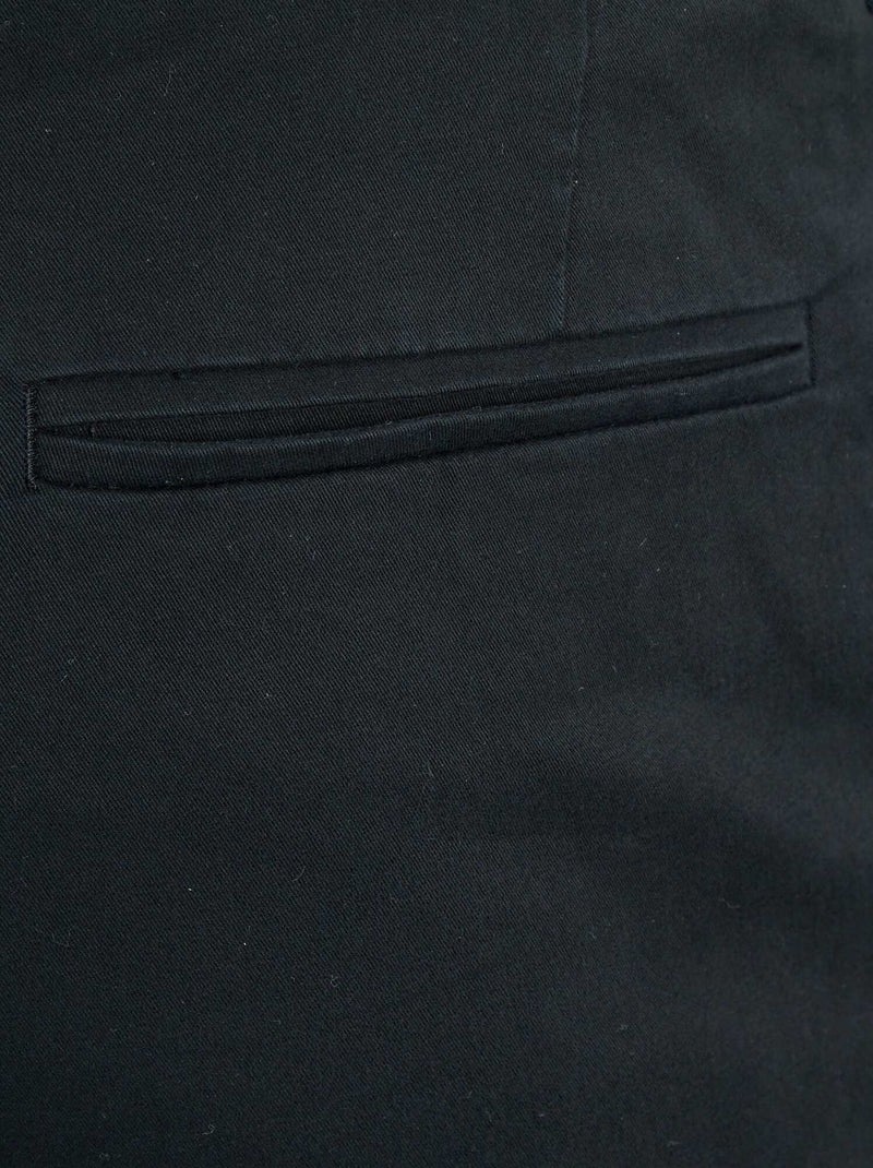 Pantalón chino slim de algodón puro L36 +1,90 m Negro - Kiabi