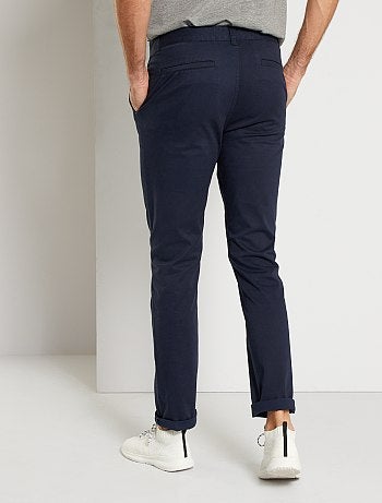 Pantalón chino slim de algodón puro L38 +1,90 m - Kiabi