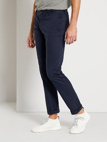 Pantalón chino slim de algodón puro L38 +1,90 m - Kiabi