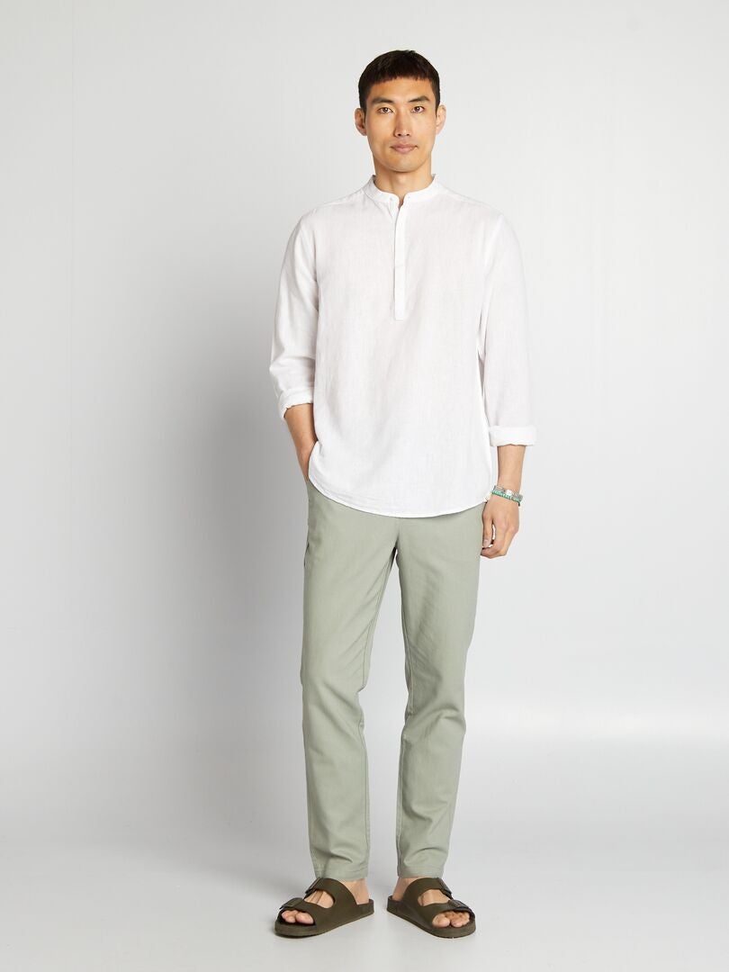 Pantalón Saucy de lino verde menta