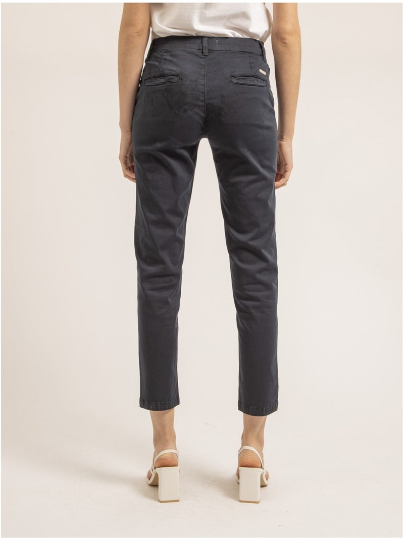 Pantalón chino slim EILYN Azul marino - Kiabi