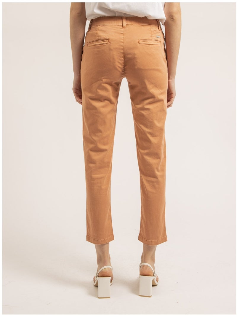 Pantalón chino slim EILYN Naranja - Kiabi