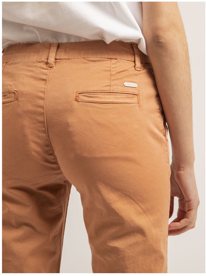 Pantalón chino slim EILYN Naranja - Kiabi
