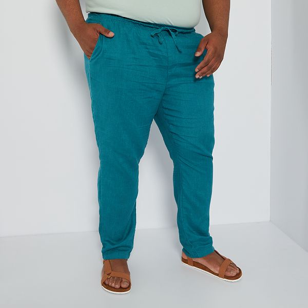 Pantalón chino slim fit Tallas grandes hombre - azul oscuro - Kiabi - 29,00€