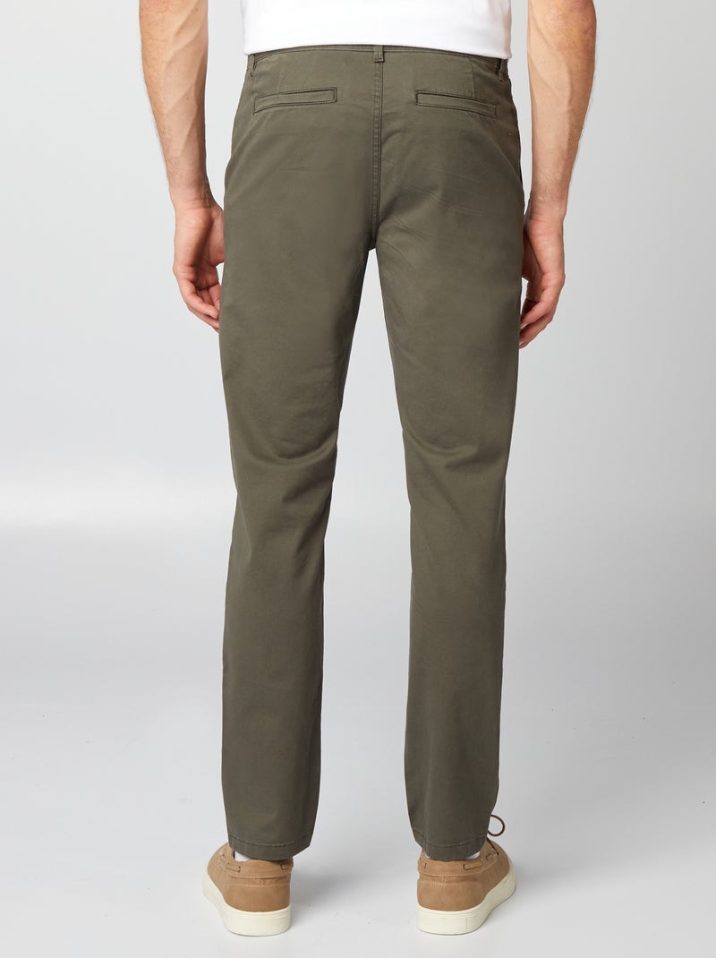 Pantalón chino slim KAKI - Kiabi