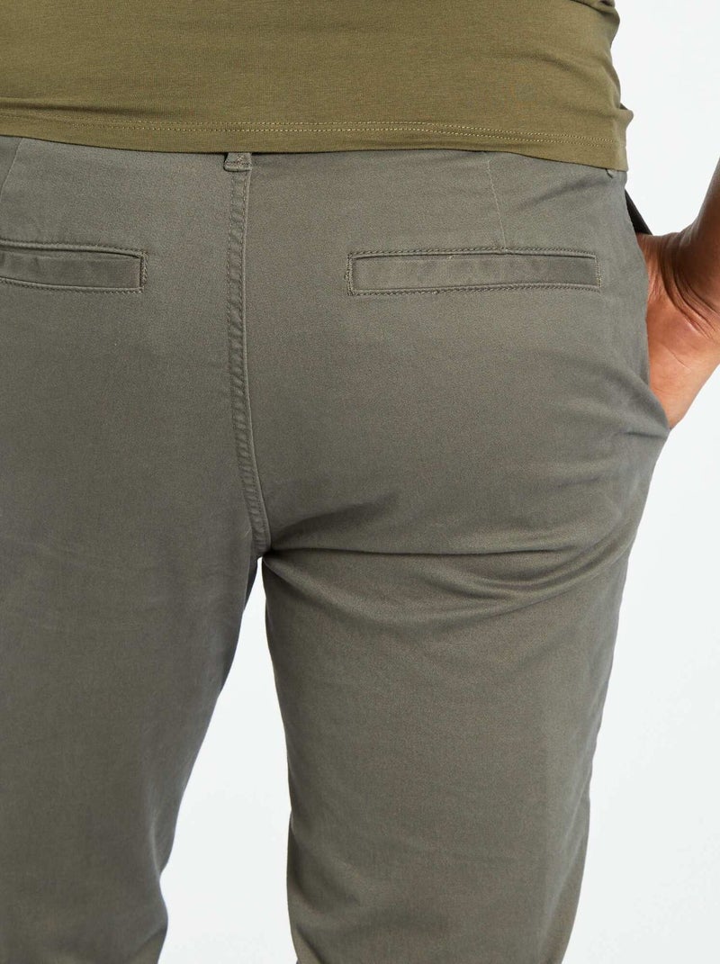 Pantalón chino slim KAKI - Kiabi