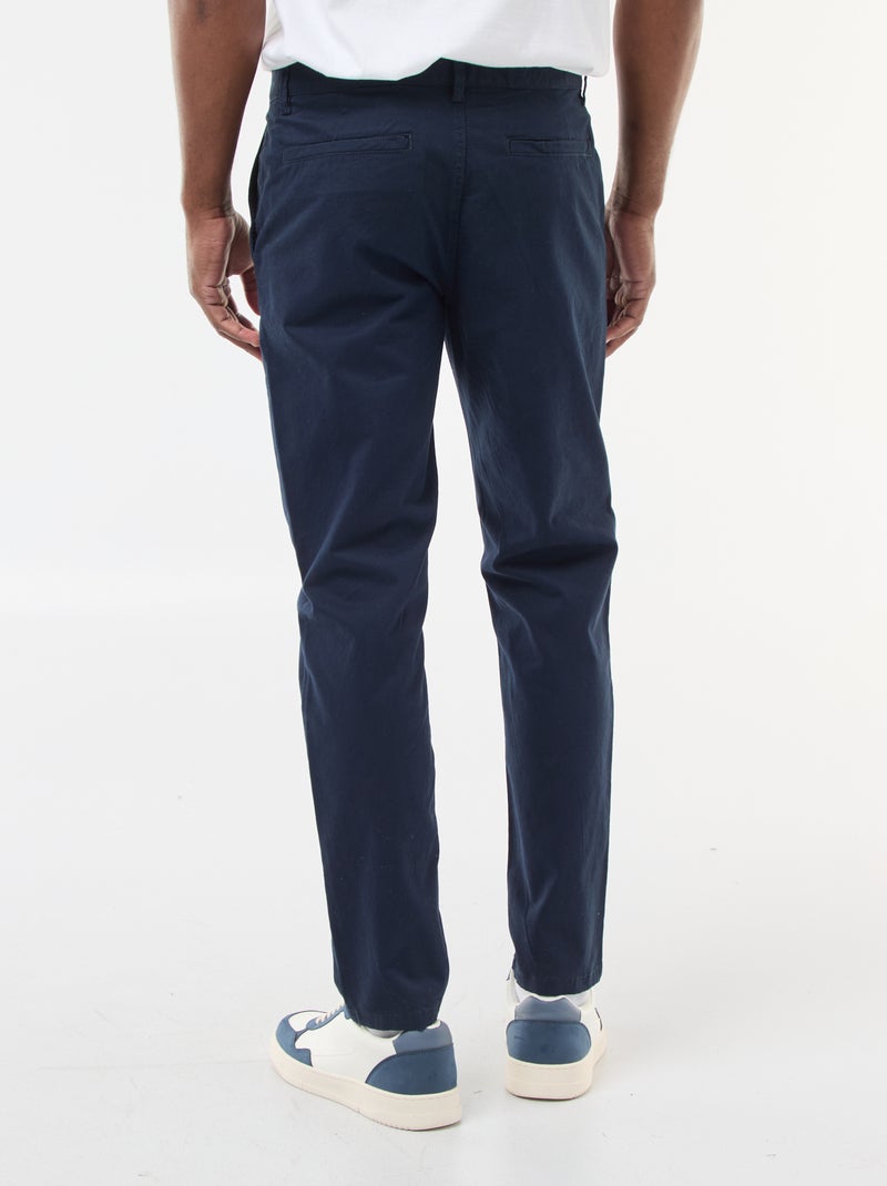 Pantalón chino slim L30 azul - Kiabi
